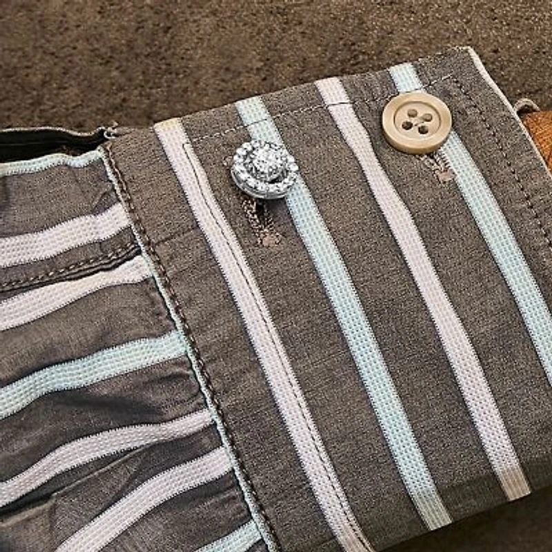 Lab Created Men's 14K White Gold 1 3/4 Cttw Lab Grown Diamond Halo Cufflink