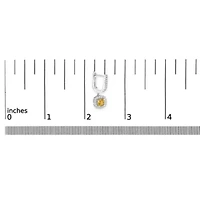 Lab Created 14K White Gold 1 1/5 Cttw Lab Grown Diamond Halo Dangle Earrings