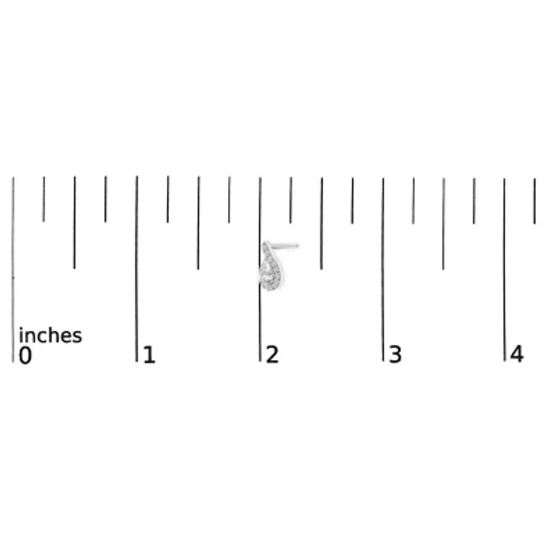 Lab Created 14K White Gold 5/8 Cttw Lab Grown Diamond Halo Stud Earring