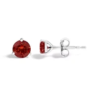Lab Created 14K White Gold 3/4 Cttw Red Lab-Grown Diamond Stud Earrings