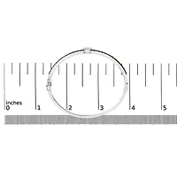 Lab Created Silver Created Sapphire and Emerald Semi Eternity Bangle Bracelet