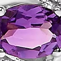 Silver 1/10 Cttw Diamond and 7X5MM Oval Amethyst Cross Tennis Bracelet