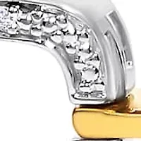 Silver Diamond Accent Open Box Link Bracelet