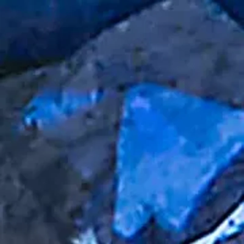 10K White Gold Sapphire and Diamond Halo Cushion Shaped Drop Earrings