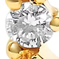 14K Yellow Gold 1/2 Cttw Diamond Zig Zag Drop Earrings