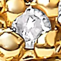 10K Yellow Gold Diamond Accent 4 Leaf Clover Stud Earrings