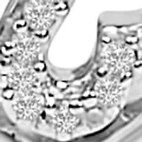 Silver Diamond Accent Heart Infinity Bolo Adjustable Bracelet