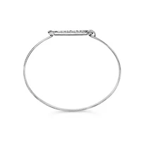 .925 Sterling Silver 1/5 Cttw Diamond Mom Bangle Bracelet