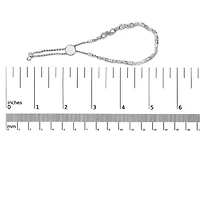 Silver 1/2 Cttw Diamond Infinity Link Bolo Bracelet