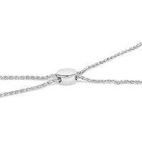 Silver 1.0 Cttw Diamond X Link Bolo Bracelet