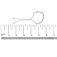 .925 Sterling Silver 1/2 Cttw Diamond Double Wave Bolo Bracelet