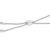 .925 Sterling Silver 1/6 Cttw Diamond X and O Bolo Bracelet