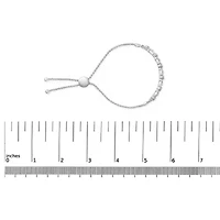 .925 Sterling Silver 1/6 Cttw Diamond X and O Bolo Bracelet