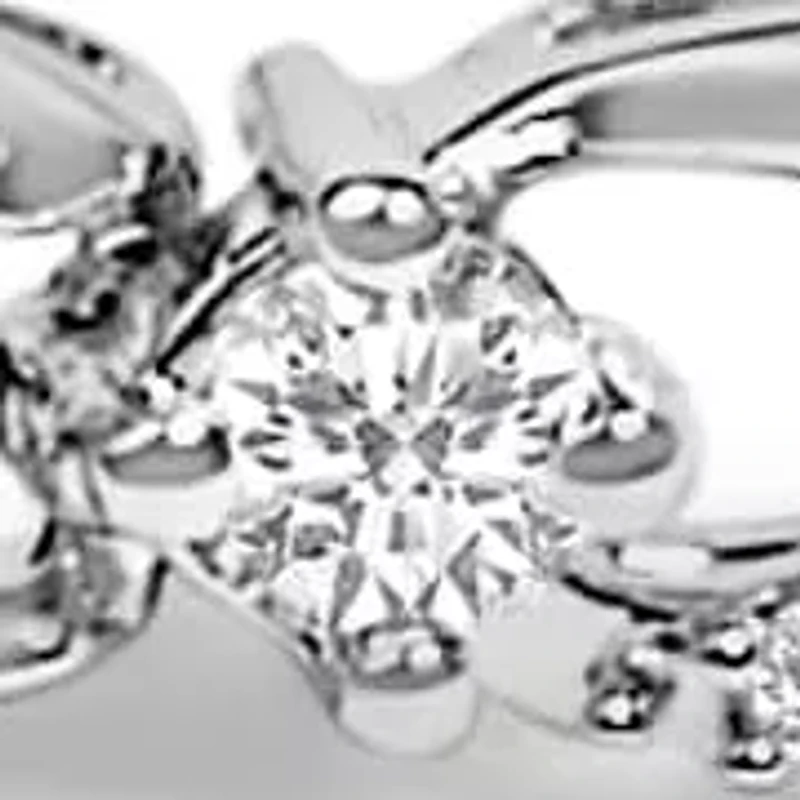 Silver 1/2 Cttw Diamond Weave and Station Bolo Bracelet