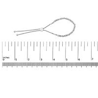 Silver 1/2 Cttw Diamond Weave and Station Bolo Bracelet