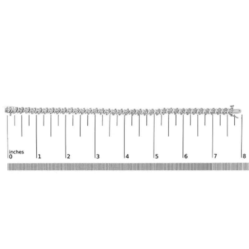 .925 Sterling SIlver 1.00 Cttw Marquise Link Bracelet