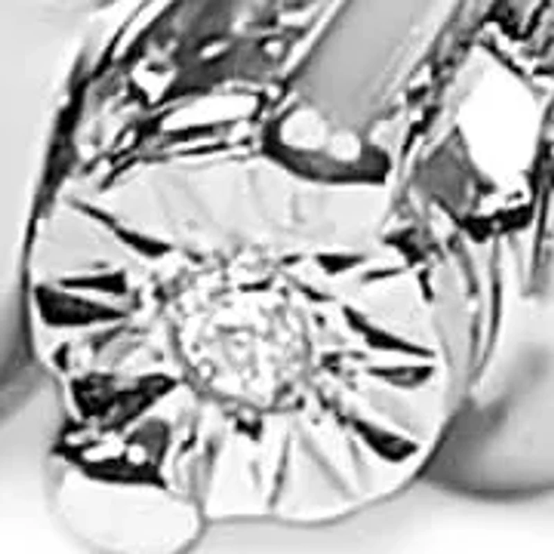 .925 Sterling Silver 1/4 Cttw Diamond Station and S Link Bracelet