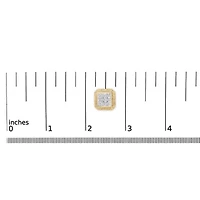 10K Yellow Gold Plated .925 Sterling Silver 1/6 Cttw Diamond Textured Halo Stud Earrings