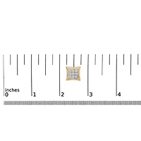 10K Yellow Gold Plated .925 Sterling Silver 1/4 Cttw Diamond Textured Halo Stud Earrings