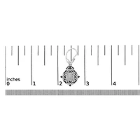 Black Rhodium and Silver 3/4 Cttw Diamond Medallion Drop Earrings