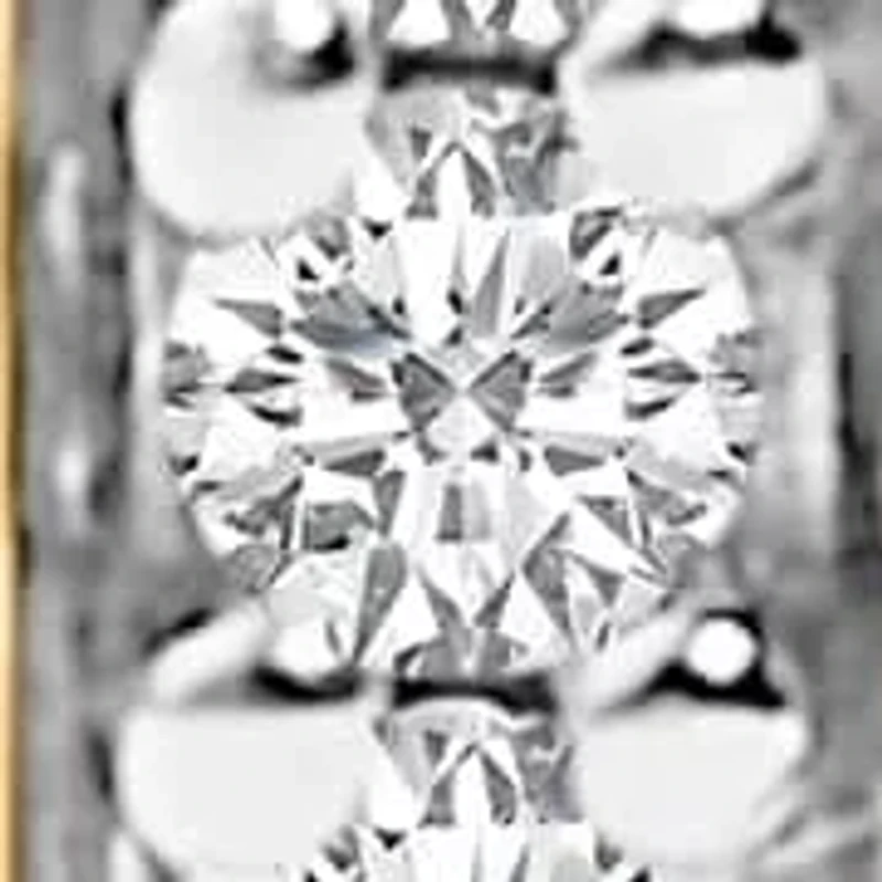 14k Yellow Gold over Silver Diamond Accent Bar Stud Earrings