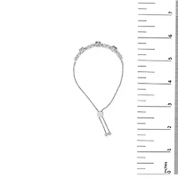 Lab Created Silver Swiss Blue Topaz and White Sapphire Bolo Bracelet