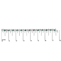 Silver Created Emerald and Diamond Twist S Link Bracelet