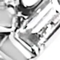 Lab Created Silver Pearl and White sapphire Drop and Dangle Earring