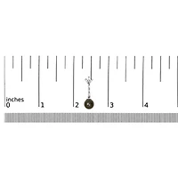 Lab Created Silver Pearl and White sapphire Drop and Dangle Earring