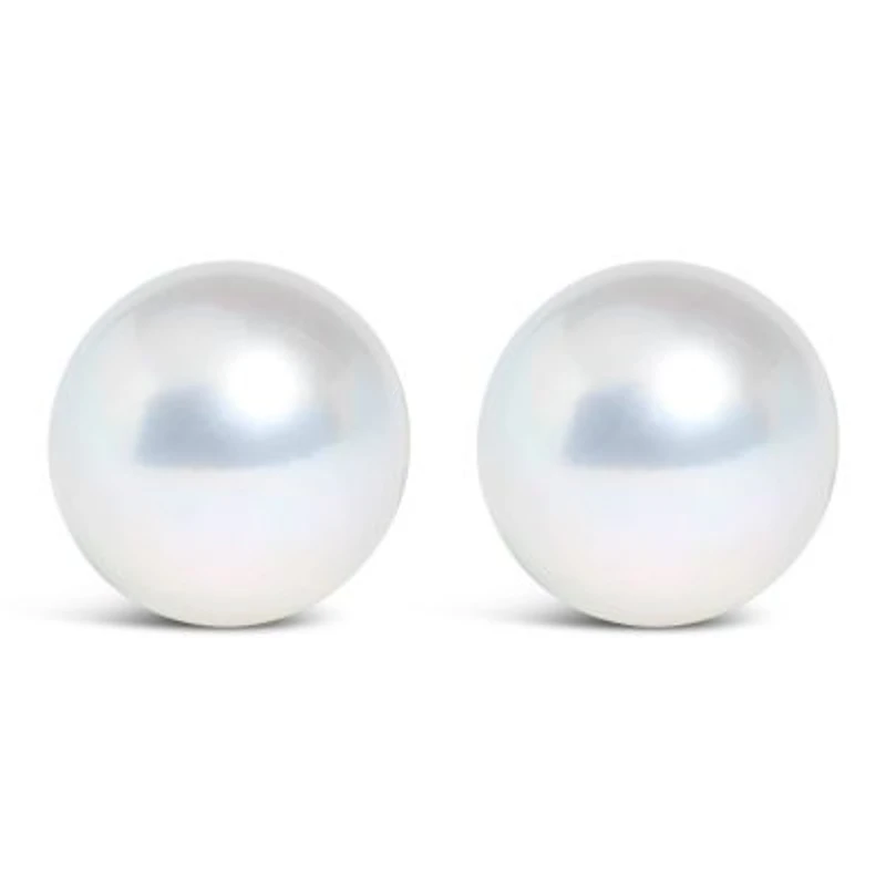 14K Gold 6-6.5MM Cultured Freshwater Pearl Solitaire Stud Earrings