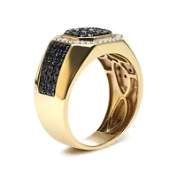 Men's 10K Yellow Gold 1 1/4 Cttw Diamond Band Ring