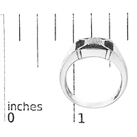 Sterling Silver 3/8 Cttw Composite Enhanced Black and White Diamond Men's Band Ring