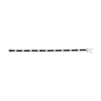 .925 Sterling Silver 8.0 Cttw Black and White Diamond Tennis Bracelet