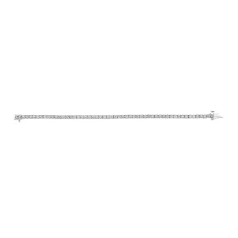 Lab Created .925 Sterling Silver Lab Grown Diamond Illusion-Set Miracle Plate Tennis Bracelet - 7.25" Inches