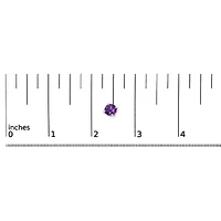 Lab Created .925 Sterling Silver 3.5 MM Created Pink Ruby Solitaire Stud Earrings