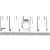 Sterling Silver 1 1/4 Cttw Black Diamond Cluster Men's Band Ring