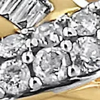 10K Yellow and White Gold 1.0 Cttw Diamond Cocktail Ring