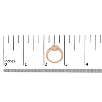 Silver 1/2 Cttw Diamond Scatter Composite Bypass Ring
