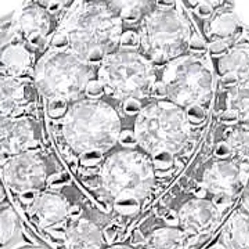 Silver 1/2 Cttw Diamond Engagement Bridal Set