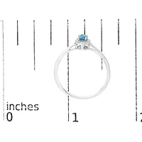 10K White Gold Oval and Diamond Accent Halo Ring