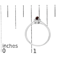 10K White Gold Oval and Diamond Accent Halo Ring