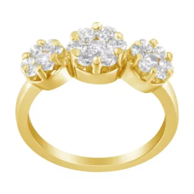 14K Yellow Gold 1-1/4 Cttw Diamond Engagement or Fashion Ring