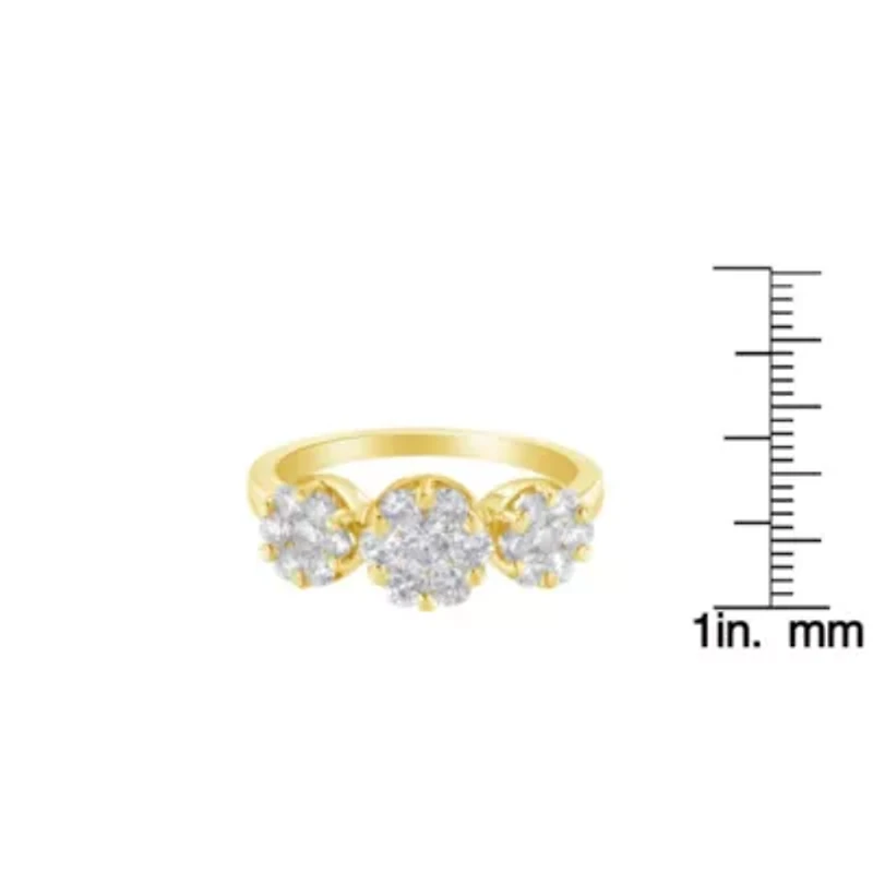 14K Yellow Gold 1-1/4 Cttw Diamond Engagement or Fashion Ring