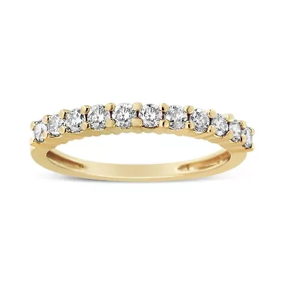 IGI Certified 1/2 Cttw Diamond 10K Yellow Gold Wedding Ring