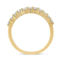 IGI Certified 1/2 Cttw Diamond 10K Yellow Gold Wedding Ring