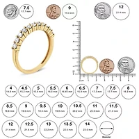 IGI Certified 1/2 Cttw Diamond 10K Yellow Gold Wedding Ring