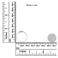 Silver 1/5 Cttw Diamond Two Tone Promise or Fashion Ring