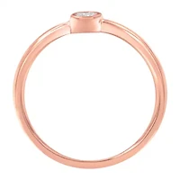 14K Rose Gold Plated .925 Sterling Silver Miracle Set Diamond Ring