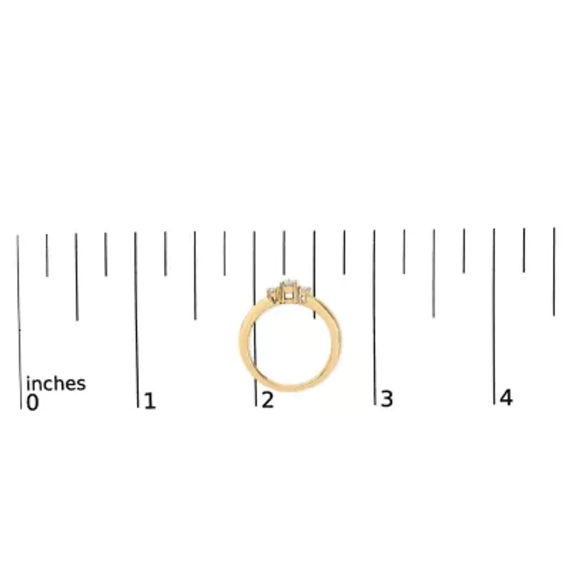 10K 1/2 Cttw Diamond Three Stone Ring