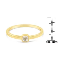 Silver 1/20 Carat Diamond Square Fashion Promise Ring